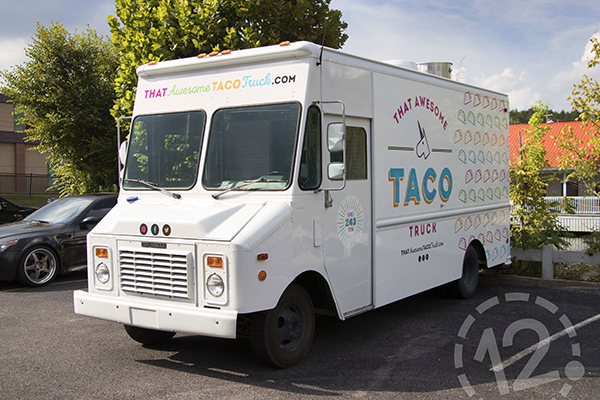 That Awesome Taco Truck Advertising Wrap. 12-Point SignWorks - Franklin, TN
