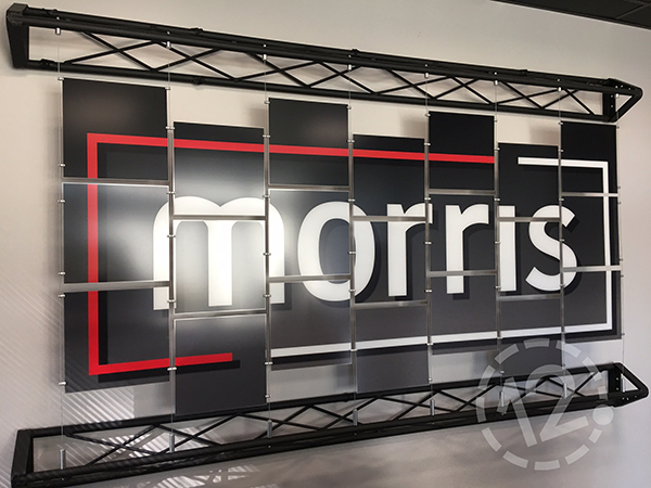 Architectural Display for Morris Lighting and Sound. 12-Point SignWorks - Franklin, TN 
