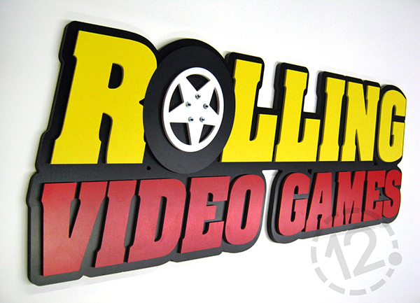 Custom PVC sign for Rolling Video Games. 12-Point SignWorks - Franklin, TN