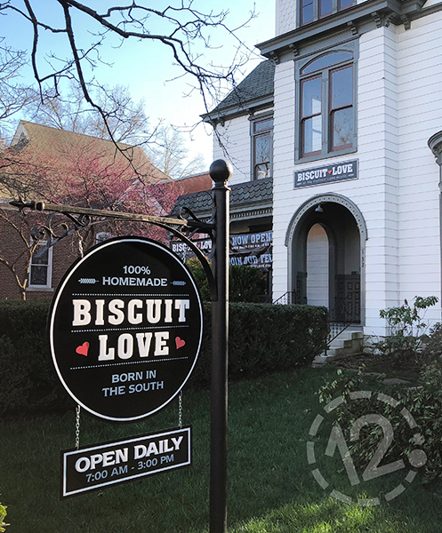 Custom signage for Biscuit Love in Franklin, TN by 12-Point SignWorks.