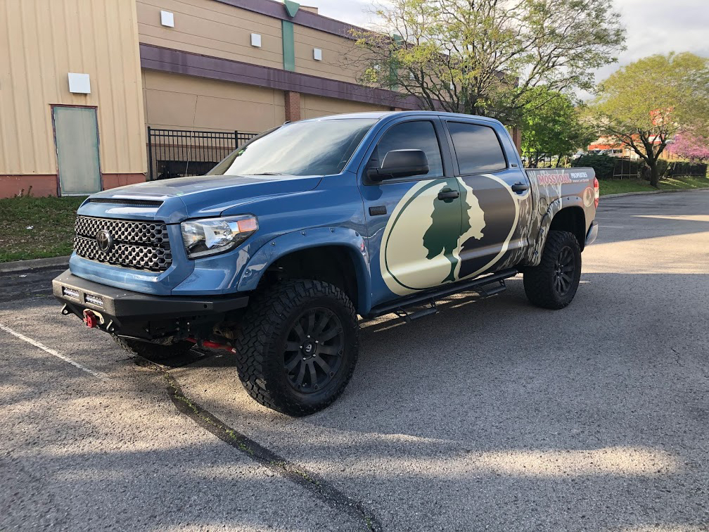 Custom Vehicle Wrap for Mossy Oak Properties installed by 12-Point SignWorks