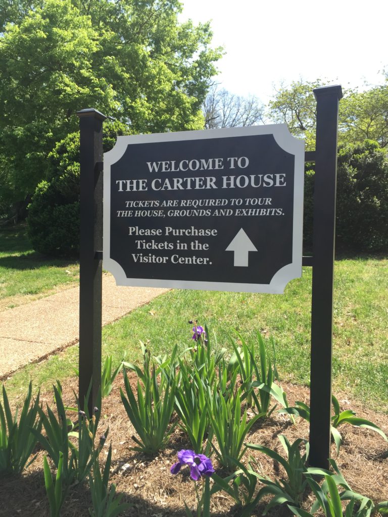 Previous Custom Signage for Carter House installed by 12-Point SignWorks