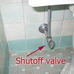 Shutoff valve on toilet