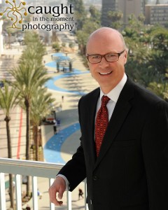 Jay Burress in front of the Grand California Plaza