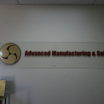 Lobby Sign Mounted With Stand Off Mounting Hardware