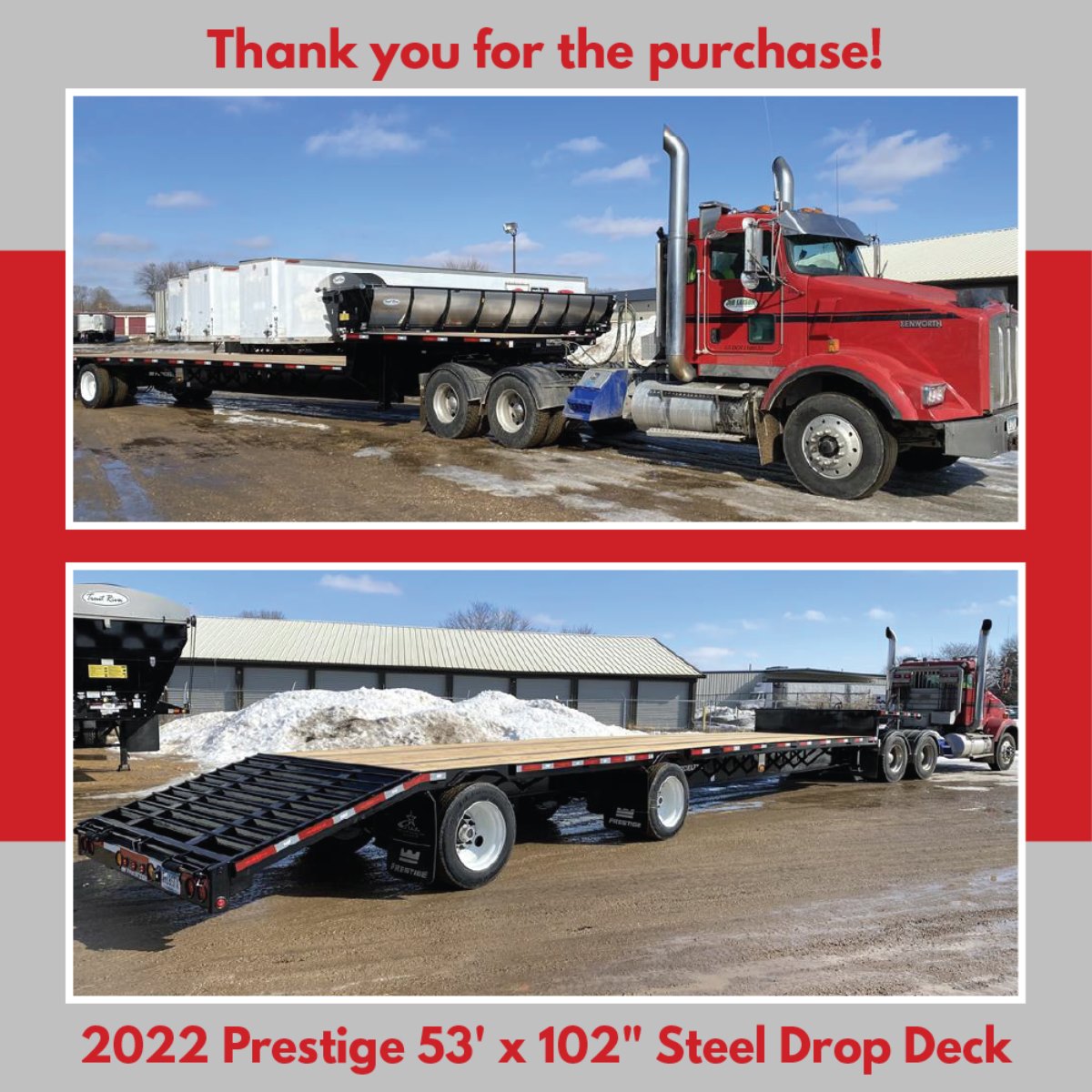drop deck semi trailer for sale