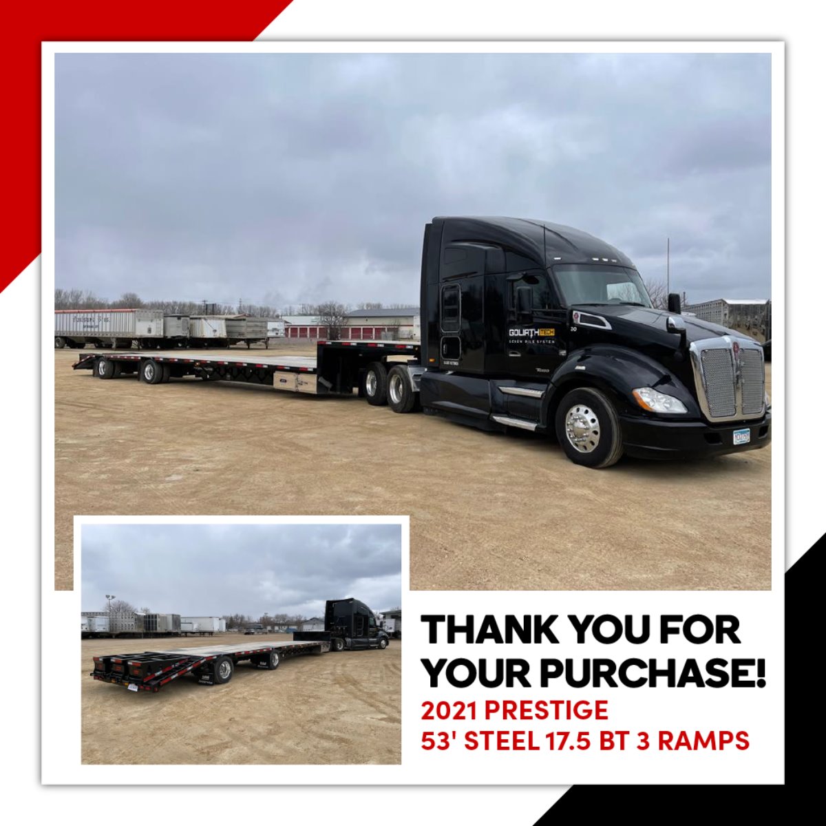 steel drop deck semi trailer sale