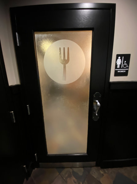 Frosted Window Graphics for Restaurant Restrooms in Washington PA