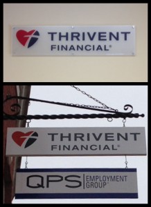 Thrivent Financial Acrylic and Hanging Sign