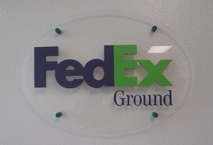 Fed Ex Lobby Sign