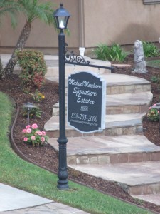 Sand Blasted sign for a high end listing