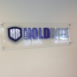 custom Lobby Sign Poway CA. This is a simple sign, with aluminum standoffs, acrylic panel and vinyl letters