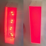 An all plastic channel letters with red LEDs