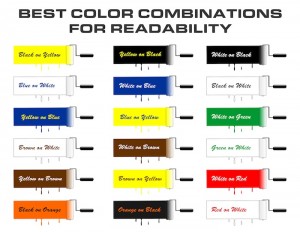 best color combinations for signs