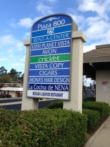 Retail Monument Sign for Vista Rent A Center