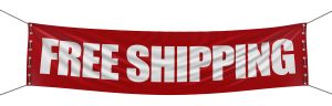“free shipping” banner (clipping path included)