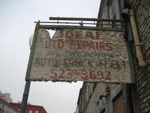 sign in need of repair