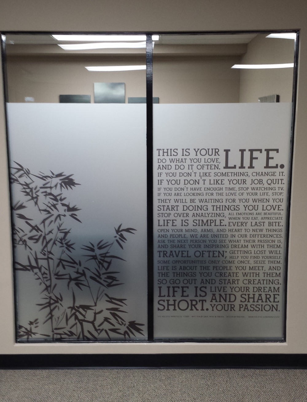 Frosted Vinyl Window Graphics