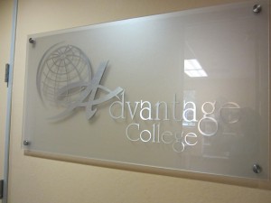 etched glass signage