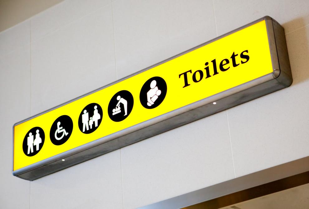 ADA sign for Toilets
