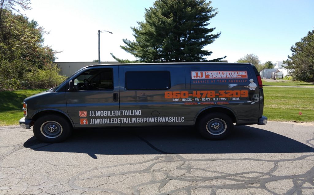South Windsor, CT – Vehicle Graphics for JJ Mobile Detailing and Power Wash