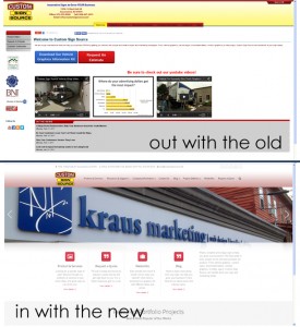 Custom Sign Source Old vs. New Website