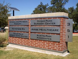 Cedar Park Monument Sign by Texas Custom Signs