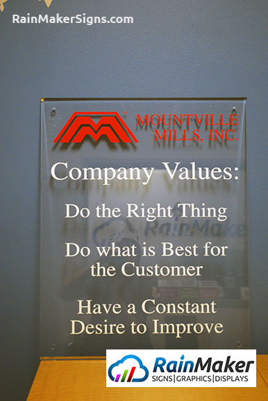 company-values-display-LaGrange-GA-rainmakersigns