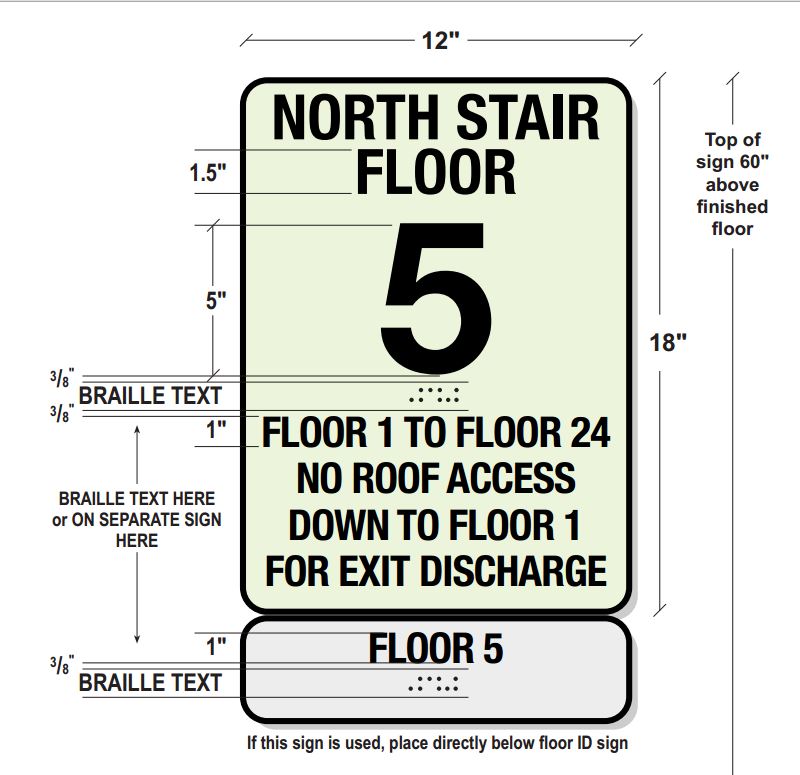 RainMaker-Signs-Photoluminescent-Signage--Floor-Identification-Bellevue-WA