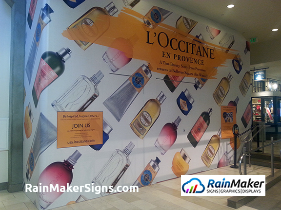 RainMaker-Signs-Retail-Construction-Mural-Bellevue-Square-L'Occitane-Bellevue-WA