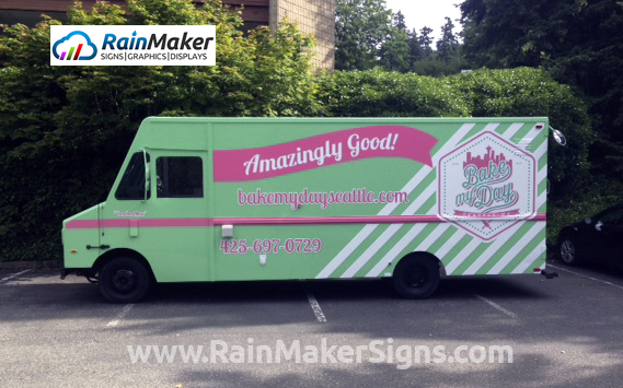 Bake My Day Thrilled with New Retail Food Truck Graphics - Seattle, WA