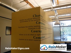 Rafn-Construction-company-values-graphic-rainmaker-signs-Bellevue-WA