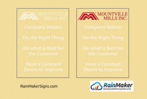 company-values-sign-RainMaker-Signs-LaGrange-GA