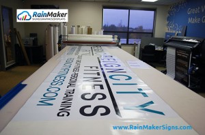 monument sign production by RainMaker Signs