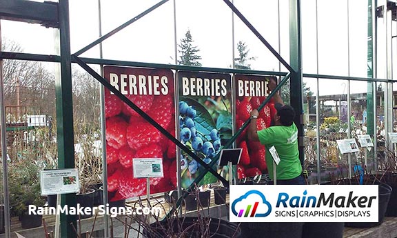 "Thanks again (RainMaker Signs) for your good work and quick response"- Swansons Nursery- Seattle WA