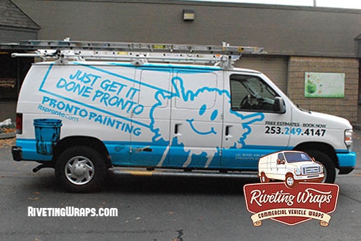 Painting Company Ford Van Wrap, Passenger Side