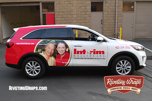 Home Care SUV Wrap for Interim Healthcare of Bellevue, WA