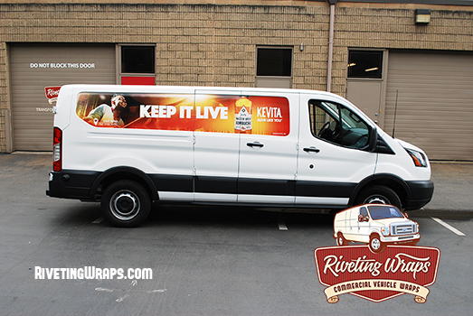 Seattle WA Riveting Wraps Ford Transit Wrap for KeVita