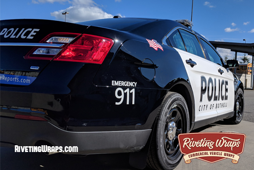 Police Interceptor designs and wraps by Riveting Wraps Bothell Police Department Bothell WA