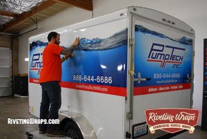 Trailer Wrap Installer at Work
