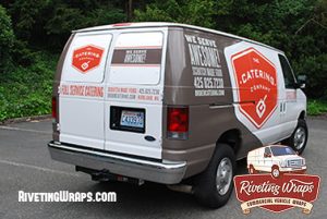 Chevy Express Catering Van Graphics By Riveting Wraps, Back
