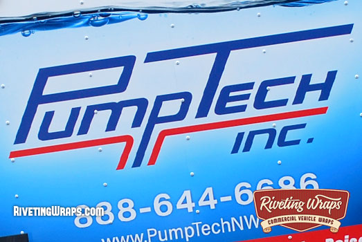 Close up of the PumpTech Trailer Wrap