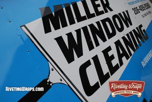 Miller Window Cleaning Trailer Wrap Detail Photo