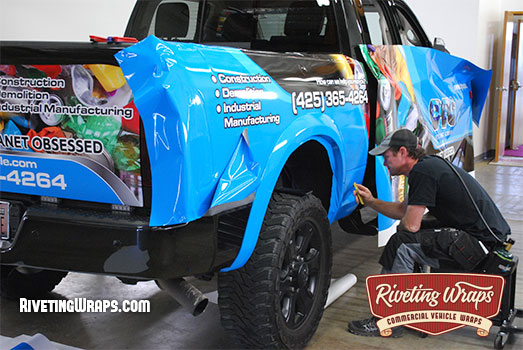 Installation of the DTG Dodge RAM truck wrap