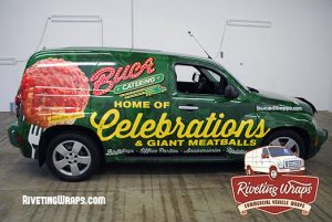 Finished Wrap Installation Shown on Passenger Side of Chevrolet HHR Van