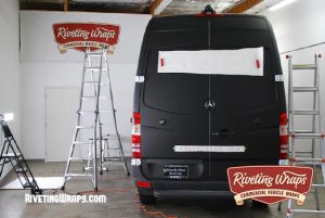 Mercedes Sprinter van wrap installation process.