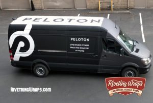 Mercedes Sprinter van roof wrap installation.