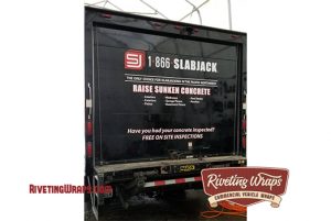 SlabJack custom box truck graphics by Riveting Wraps Issaquah WA