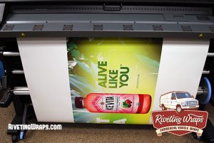 Seattle WA Riveting Wraps Ford Transit Wrap production for KeVita