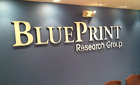 BluePrint of Princeton adds dimensional logo to their conference room